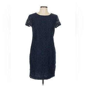 Elegant Navy Lace Dress